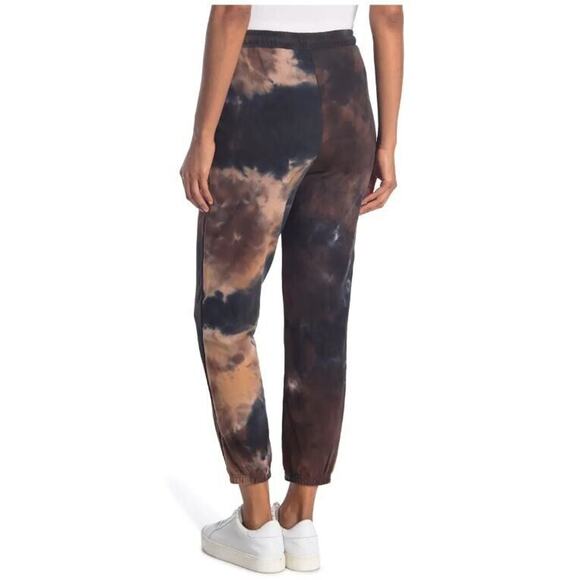 HYFVE NEW $75 Drawstring Waist Tie Dye Sweatpants in Brown Multi Medium - Picture 2 of 3